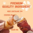 thumbnail image 3 of (5 pack) Pawmate Chicken & Duck Wrapped Beef Cartilage Dog Treats, Natural Soft Rawhide-Free Chews for All Dogs, 11oz, 3 of 12