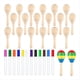 thumbnail image 1 of 20 Maracas de Madera para Niños, Mini Maracas para Fiestas Mexicanas con 12 Bolígrafos Multicolores, Fiesta, 1 of 5