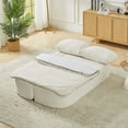 thumbnail image 4 of MAYEERTY Convertible Plush Sofa Bed, Modern Folding Compression Sleeper Couch for Living Room, 75*41*26"Cream, 4 of 16