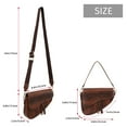 thumbnail image 3 of HDE Women's Saddle Shoulder Bag PU Leather Crossbody Purse - Brown Snakeskin, 3 of 6