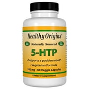 Healthy Origins 5-HTP 100 mg, 60 Veggie Capsules