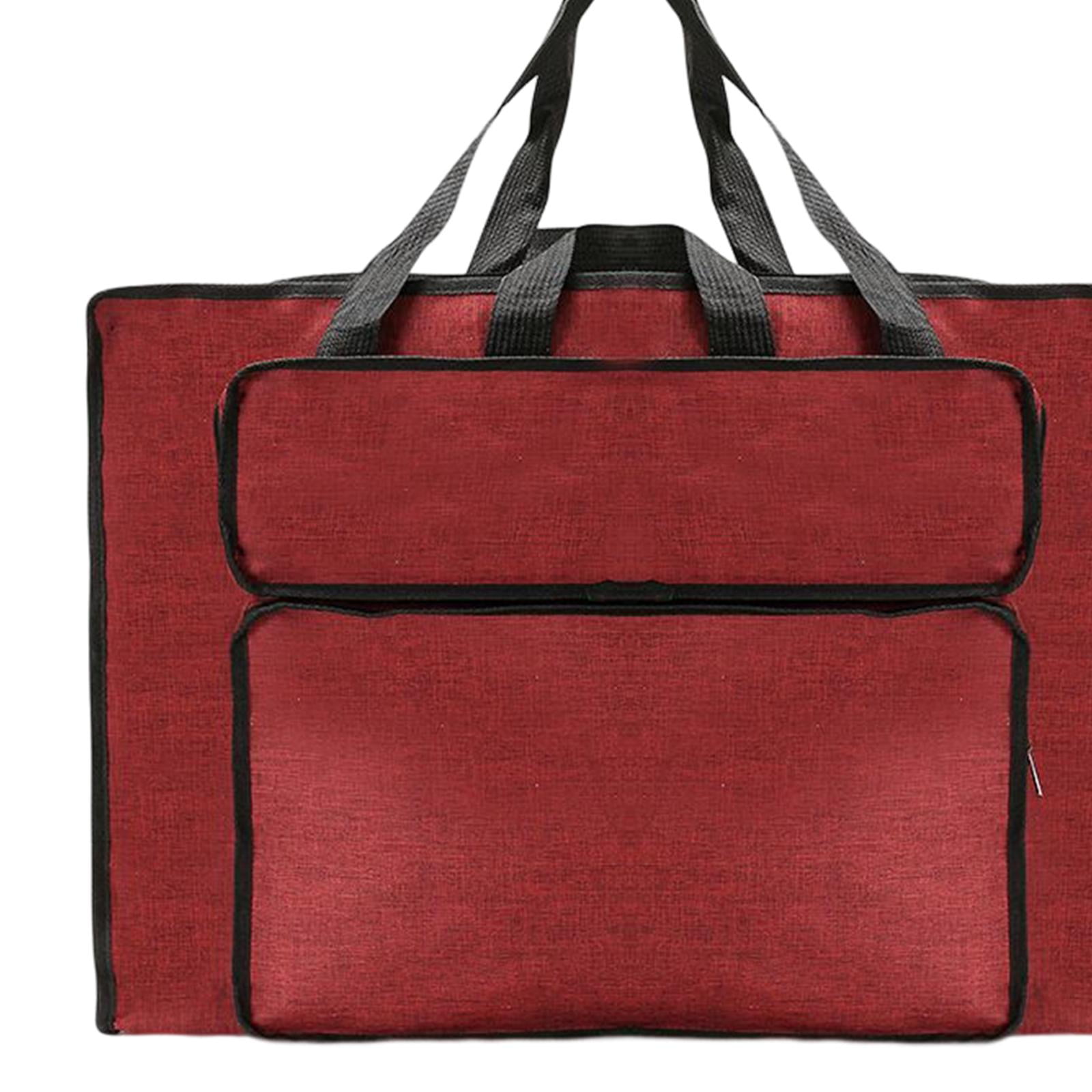 Art Portfolio Case Art Supplies Organizer Storage Carrying Bag for Travel, Size: 65cmx49cm, Black