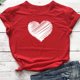 thumbnail image 1 of QISIWOLE - Camisetas para mujer, camisetas con gráfico de corazón valiente, camisetas divertidas de manga corta para mujer, camisetas retro inspiradoras, liquidación por menos de $10, 1 of 3