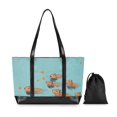 thumbnail image 7 of FORMRS Canvas Laptop Tote Bag for Women with 15.6" Computer Compartments Shoulder Handbag, Capybara Splash, 7 of 7