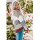 thumbnail image 2 of ABPHQTO Suéter con bolsillos colorblock para mujer, 2 of 5