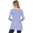 thumbnail image 3 of Women's Peplum Knit Top, SLATE BLUE, S, 3 of 4