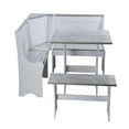 thumbnail image 5 of Linon Cherry Grove 3-Piece Coastal Corner Breakfast Nook Dining Set with Storage, White/Greywash, 5 of 7