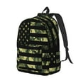 thumbnail image 2 of Naloa Canvas Backpack for Men Women American Flag Camo Print Rucksack Casual Travel Daypack Large and Small Durable College Tote Satchel Bookbag for Teens, 2 of 8