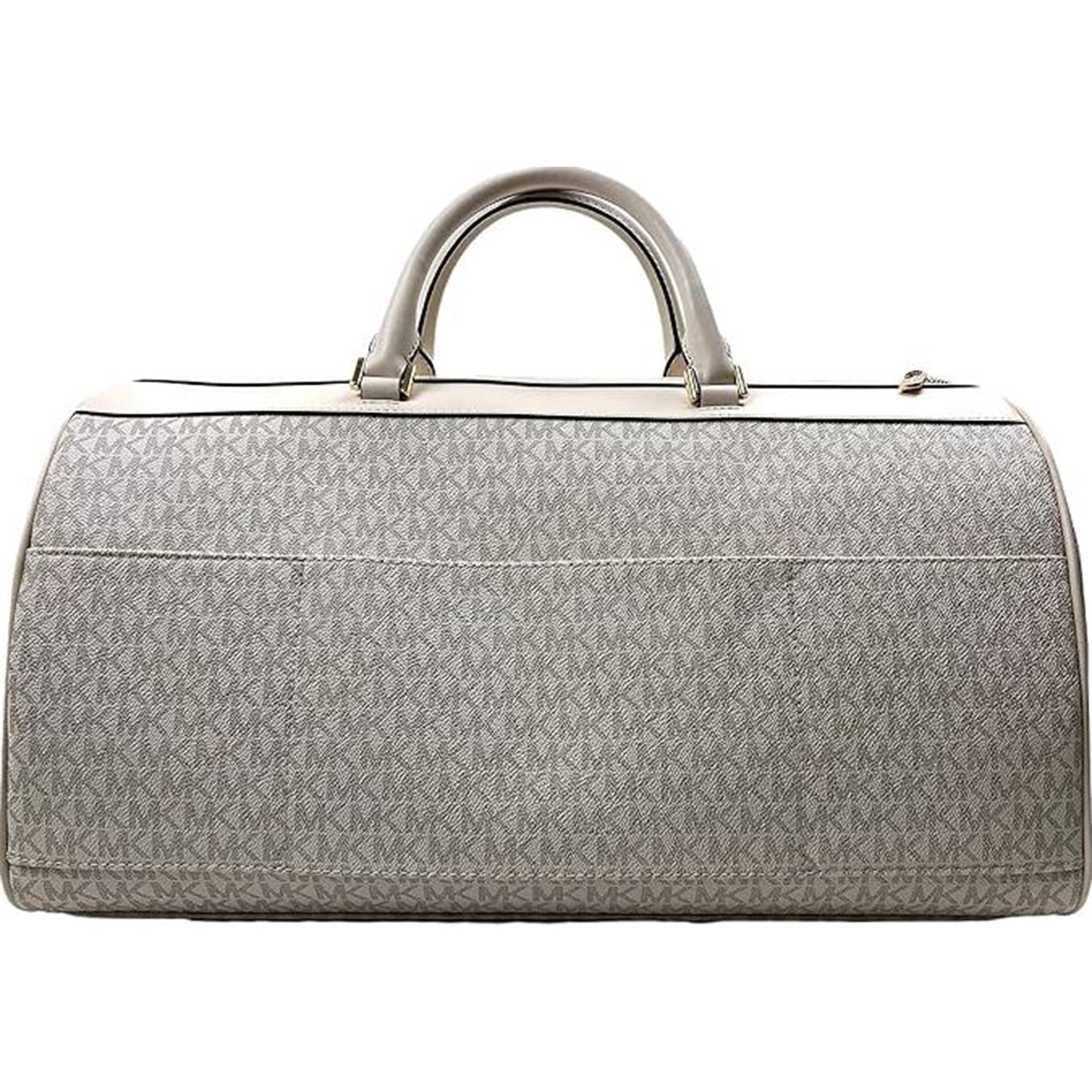 Michael Kors Womens Extra Large Top Zip Duffle Bag (Light Cream) MK Signature