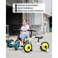 thumbnail image 7 of Ubravoo Fit 'n Joy Toddler Balance Bike,4-in-1 Starter Kids Training Bicycle,Rear Single Rod,Yellow, 7 of 7