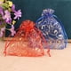 thumbnail image 5 of 50/100 piezas de bolsas de regalo de organza con patrón de pestañas nuevas de 7x9, 9x12, 10x15, 13x18 cm, bolsas de embalaje con cordón para dulces para fiestas de Navidad y bodas, 5 of 5