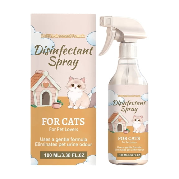 Cat Urine Odor Eliminator, Pet Odor Eliminator Spray, Dog Stain and Odor Remover, 3.38 Fl Oz, 1 Pc, Pet Carpet deodorizing, Hardwood Floor Cleaning, Home Odor Neutralizing, Dog