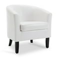 thumbnail image 6 of BELLEZE Accent Arm Club Chair in Faux Leather - Highland (White), 6 of 7