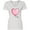 AA-White, variant on Inktastic Pink Balloon Heart Women's V-Neck T-Shirt