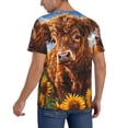 thumbnail image 2 of Picia Cloud Sky Sunflower Cow Pattern Mens Polo Shirts Quick Dry Short Sleeve Golf T Shirt Performance Moisture Wicking Casual Workout Baseball T-shirt-XX-Large, 2 of 7