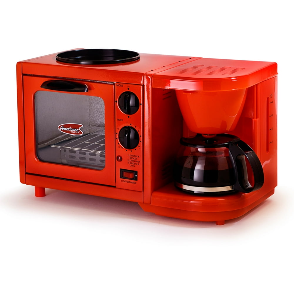 Americana by Elite EBK200R 3in1 Mini Breakfast Shoppe, Coffee