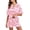 Pink Love, variant on Ekouaer Womens Satin Pajamas Set Button Down Silk 2 Piece Pj Sets Ruffled Short Sleeve Sleepwear