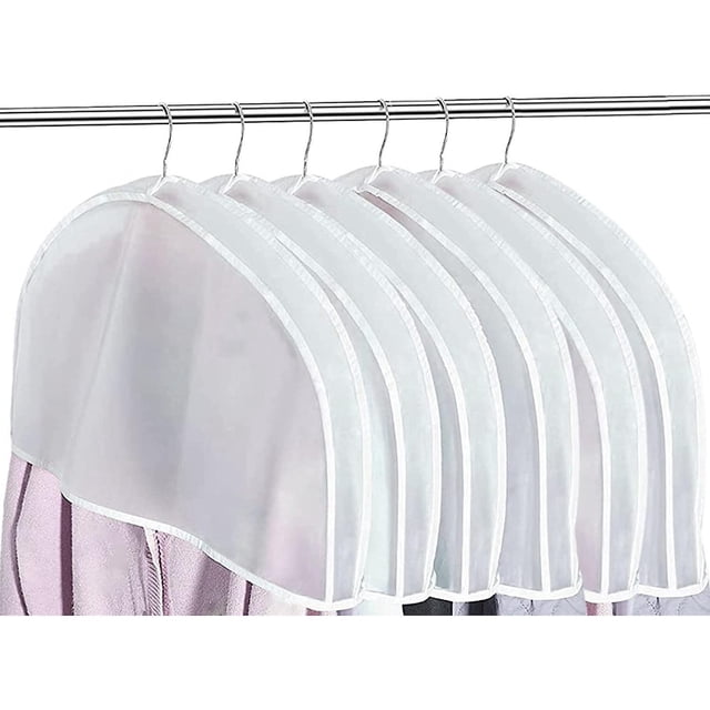 Bolsa ancha para fundas de hombro para ropa (juego de 12), organizador de traje de armario colgante transpirable para mantener la ropa limpia,