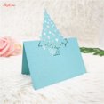 thumbnail image 1 of Tarjeta de nombre de mesa con forma de árbol de Navidad cortado con láser, tarjeta de lugar, decoración de fiesta de boda, Favor 8Z, 10 piezas, 1 of 5