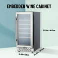 thumbnail image 2 of 28 Bottle Wine Cooler/Cabinet Beverage Refrigerator,15 Inch Wine Cooler Refrigerator Built-In or Freestanding,Glass Door Bar Fridge,41-65°F Temperature Control, Digital LED Touch, Glass Door, 2 of 8
