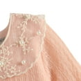 thumbnail image 4 of Richie House Girls' Carnation Gauzy Top with Cream Tulle Skirt and Pearl Accents RH0310-B-2/3, 4 of 7