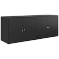 thumbnail image 1 of Elix Outdoor Storage Cabinet Chest, 78 Inch Wide Black Rattan, Brown, 1 of 1