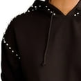 thumbnail image 5 of Women's Gameday Couture  Black Sporting Kansas City Catch the Vibe Studded Pullover Hoodie, 5 of 5