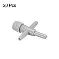 thumbnail image 3 of Aquarium Air Valve Cross Shaped 3 Way Air Pump Control Valves for Fish Tank Plastic Gray 20 Pcs, 3 of 4
