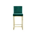 thumbnail image 4 of Velvet Counter Stool, Upholstered Bar Stool with Metal Base - 16"W x 19"D x 37.5"H, 4 of 6