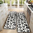 thumbnail image 4 of Kitchen Rugs Sets Of 2,Black and White Leopard Pattern Anti Fatigue Kitchen Mat Rugs Non Slip Washable,Decorative Kitchen Floor Mats for Kitchen,Sink,Laundry,17"x47"+17"x47", 4 of 5