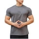 thumbnail image 2 of Blusas y camisas de manga corta y cuello redondo para hombre. Blusas casuales de verano para hombre, de manga corta, de color liso, con cuello redondo, para fitness. Blusas de poliéster para hombre., 2 of 5