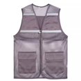 thumbnail image 2 of DYTTDG Women's Workwear Cargo Sleeveless Jacket Plus Size Solid Color V-Neck Zipper Top with Pocket on Clearance, 2 of 3