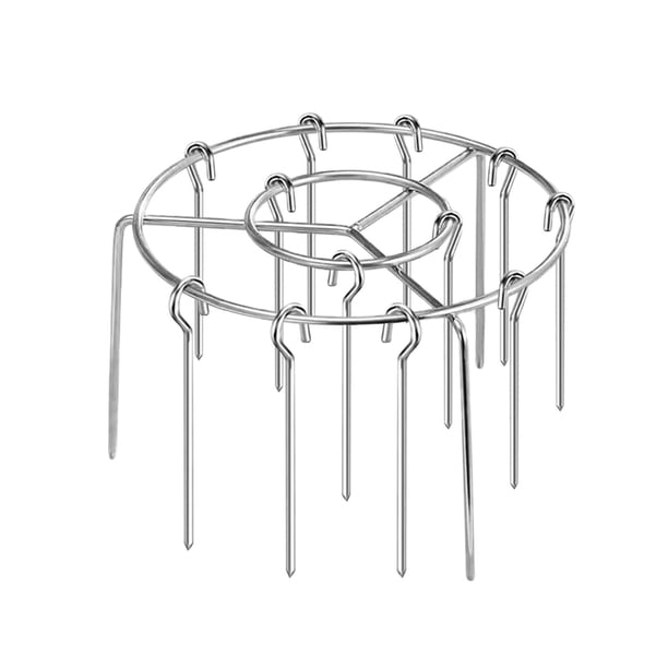 CaiYueKe Stainless Steel Air Fryer Skewer Rack Rotisserie Grill Accessories Set for Even Cooking Baking Roasting Healthy Low Fat Meals Vegetables Kebabs Kitchen Gadgets