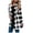 White, variant on Women's Open Front Long Cardigan Draped Snap Buffalo Plaid Shirt Kimono Cardigan Knit Sweater Women Long Sleeve Jacket Women Plaid Cardigan Fall Fashion Checkered Coat Top Red 3Xl