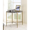 thumbnail image 2 of Acme Furniture Table d'Appoint Ronde en Faux Marbre avec Base en Métal, Champagne, 2 of 2