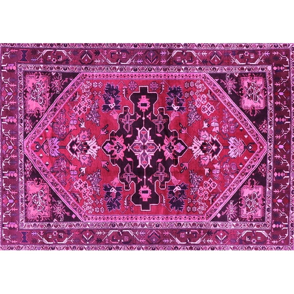 Ahgly Company Indoor Rectangle Persian Pink Traditional Area Rugs, 2' x 4'