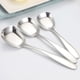thumbnail image 5 of BRIGHTFUFU 3pcs cucharas de cena cucharas de té de acero inoxidable cucharas planas creativas diseño cuadrado especial para sopa de postre, 5 of 7