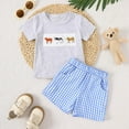 thumbnail image 2 of Toddler Clothes for Boys Baby Shorts CLothes Set Kids Summer Elastic Printed Short Sleeve Casual 0 6 12 18 24 Months 2T 3T Outfit Outfits 2PCS, 2 of 7