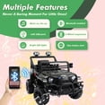 thumbnail image 5 of Okybaby 12V Kids Ride on Toys with Remote Control&Four-wheel Suspension, Eelectric Ride on Truck Car with Dual Motors, Bluetooth, LED Lights,MP3, USB, Toddler Toys Car for Kids 2+, Black, 5 of 8