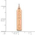 thumbnail image 2 of Auriga 14K Rose Gold Personalized Vertical Bar Charm for Women (L-25.42mm, W-5.35mm), 2 of 4