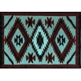 thumbnail image 1 of Ahgly Company Indoor Rectangle Abstract Light Blue Modern Area Rugs, 6' x 9', 1 of 4