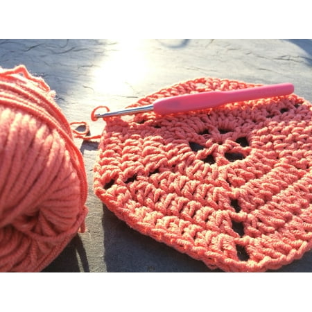 Stretch Crochet - Canvas Print Thread Crochet Needles Hobby Wool Crochet Stretched Canvas 10 x 14