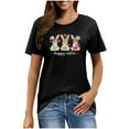 thumbnail image 2 of Otvok Womens Blouse Ladies Fashion Easter Printed Round Neck Short Sleeve Tops, 2 of 6