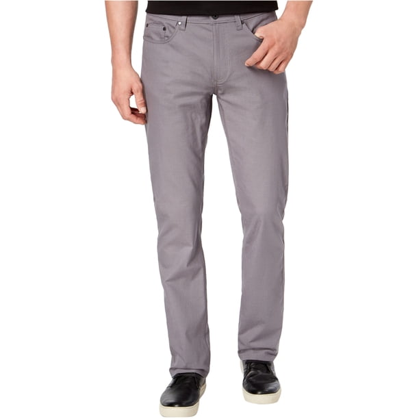 Kenneth Cole Hombres Pin-dot Slim Fit Jeans, Gris, 34W x 30L Kenneth Cole Ajustado