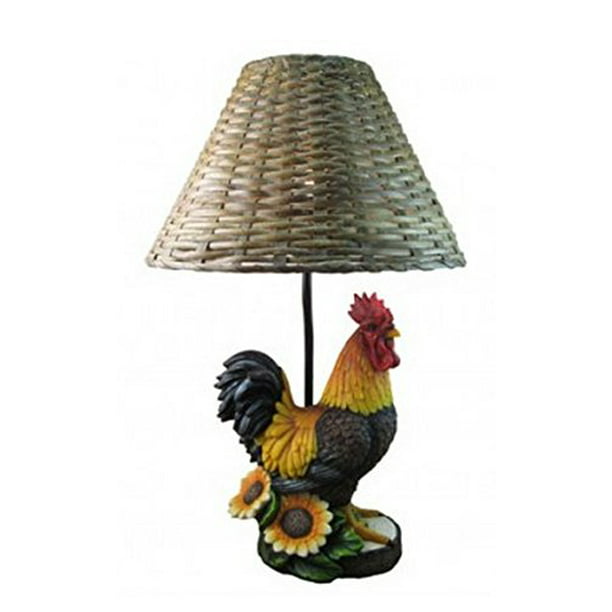 Harbinger Of Dawn Rooster Lamp, Antique Rooster Lamp