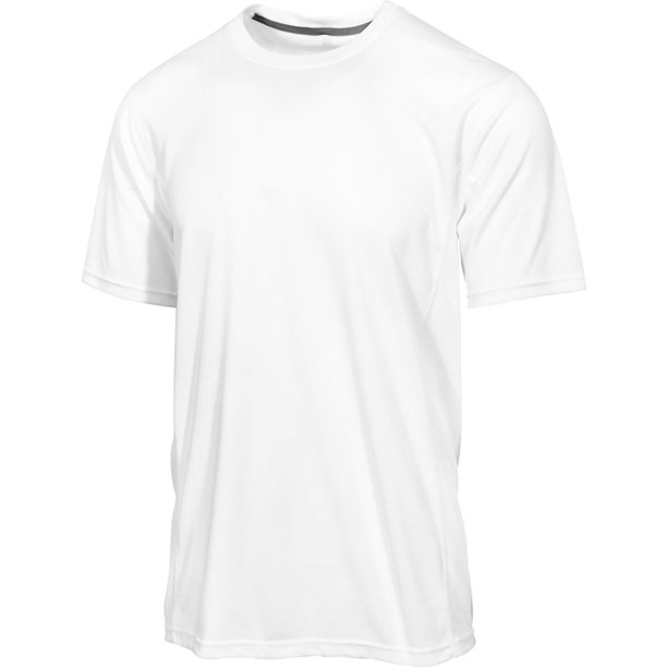 Camiseta básica de rendimiento de ideología para hombre, blanca, extragrande