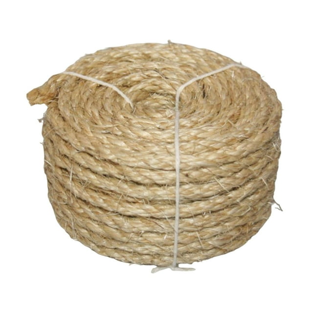 DOLITY Sisal Rope Cat Scratcher Post Handcraft Claw Control Toy Wrapping Twine Rope 6mmx15m