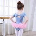 thumbnail image 4 of Little Girls' Leotards Short Sleeve Glitter Dance Ballet Tutu Dresses Ballerina Size 5-6T, 4 of 5