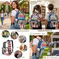 thumbnail image 5 of Xoenoiee Eagle American Flag Print Clear Backpack for Boys Kids Large Capacity Backpack with Lunch Box and Pencil Case 3PCS Set Bookbag with Front Pocket See Through PVC School Bag with Side Pocket, 5 of 5