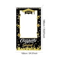 thumbnail image 3 of Graduation Decorations Class Of 2026 Graduation Party Photo Booth Prop Congrats Grad Background 2026 Gold And Black Grad Party Decor For High School College 70.9"X"39.4", 3 of 4